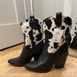 Mata Cowboy Boots B&W